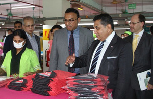 FCO Minister Lord Ahmad visits UK supported skills development programme at a Garment factory in Dhaka.
