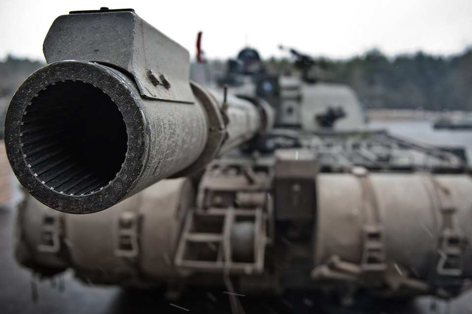 The Challenger 2's 120-millimetre-calibre tank gun