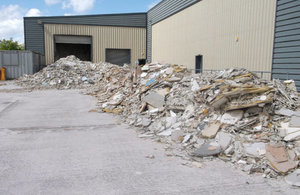 Waste outside the building