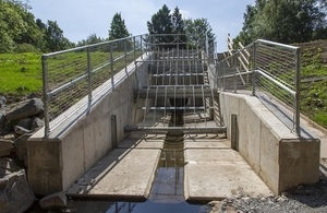 Image shows the new Hargreaves Dam at Cotting Burn in Morpeth