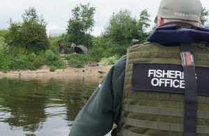Enforcement officers check for illegal fishing