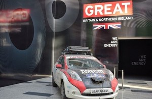 Chris Ramsey's Car Charging at the UK Pavilion.
