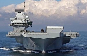 HMS Queen Elizabeth, the UK's new aircraft carrier, which was block built around the country.