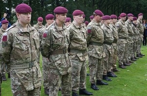 Members of the Parachute Regiment pay their respects to LCpl Loney, Crown Copyright, All rights Reserved