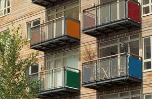 Colourful balconies
