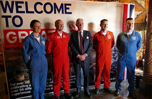 Lord Astor and the Red Arrows team