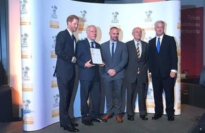Defence Secretary and Prince Harry presented thirty-three UK employers with an Armed Forces Covenant Gold Employer Recognition Scheme (ERS) award. Crown copyright.