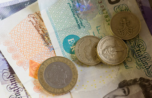 UK money in various denominations