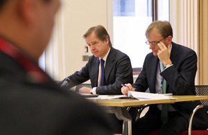 Foreign Office Minister Hugo Swire meeting Human Rights and Burma campaigners in London.