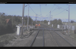 Forward facing CCTV footage showing train 1D09 approaching the group of track workers (image courtesy of Virgin Trains East Coast)
