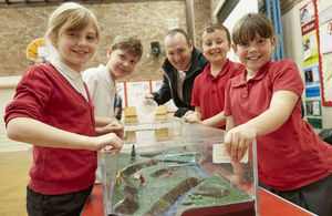 Students with the flood model