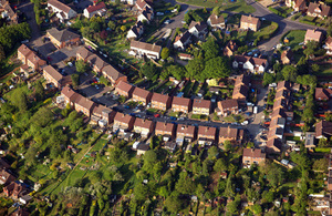 Aerial image of land and property