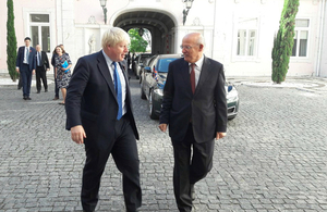 Boris Johnson in Lisbon, Portugal