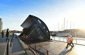 Tidal barrier in the Port of Ipswich