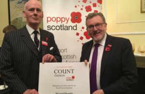 David Mundell welcomes Poppyscotland to Dover House