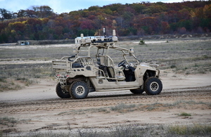 An all-terrain 4x4 vehicle, controlled with an Xbox-style controller.