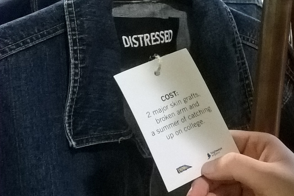 Image showing the distressed branded clothing label