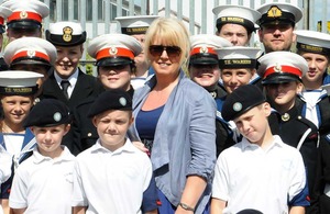 Baroness Newlove with sea cadets