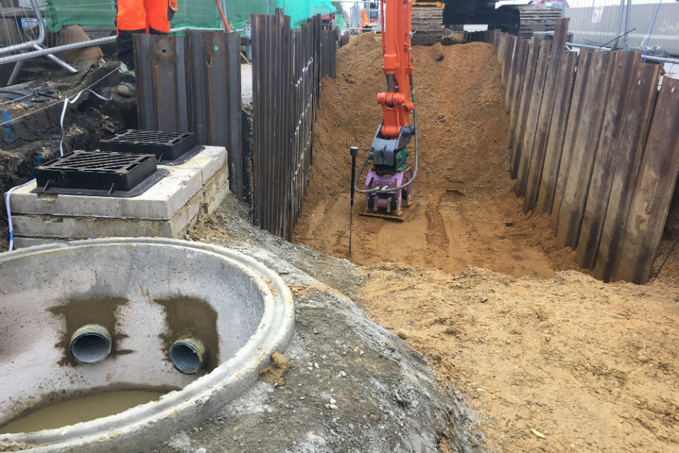 image showing M11 repair works at Girton