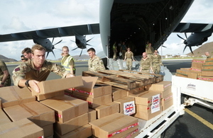 UK aid arriving to help those affected by Hurricane Irma