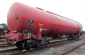The wagon involved, following the incident (image courtesy of DB Cargo)