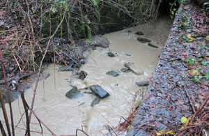 Muddy watercourse