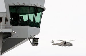 The Flying Control Room on HMS Queen Elizabeth.