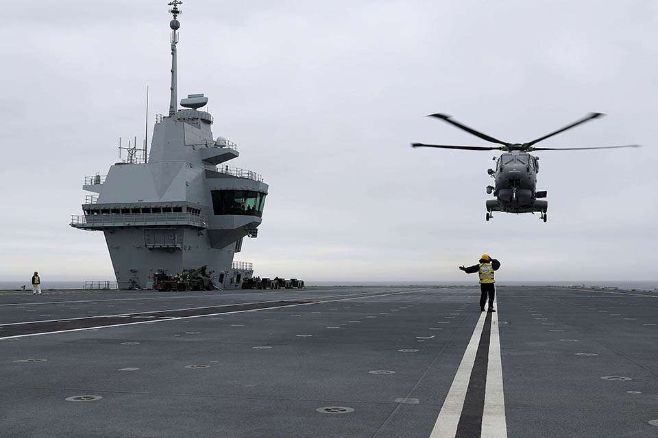 The Flying Control Room on HMS Queen Elizabeth.