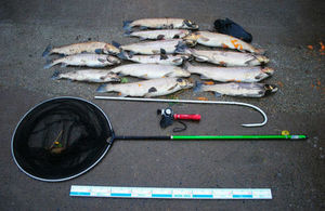 Seized equipment and fish