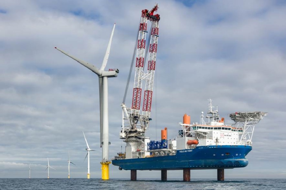 Picture of an off shore wind farm - uk grand challenges