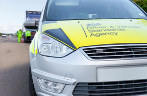 DVSA traffic examiners inspect a vehicle