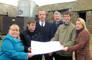 Nick Boles and Don Foster with local residents