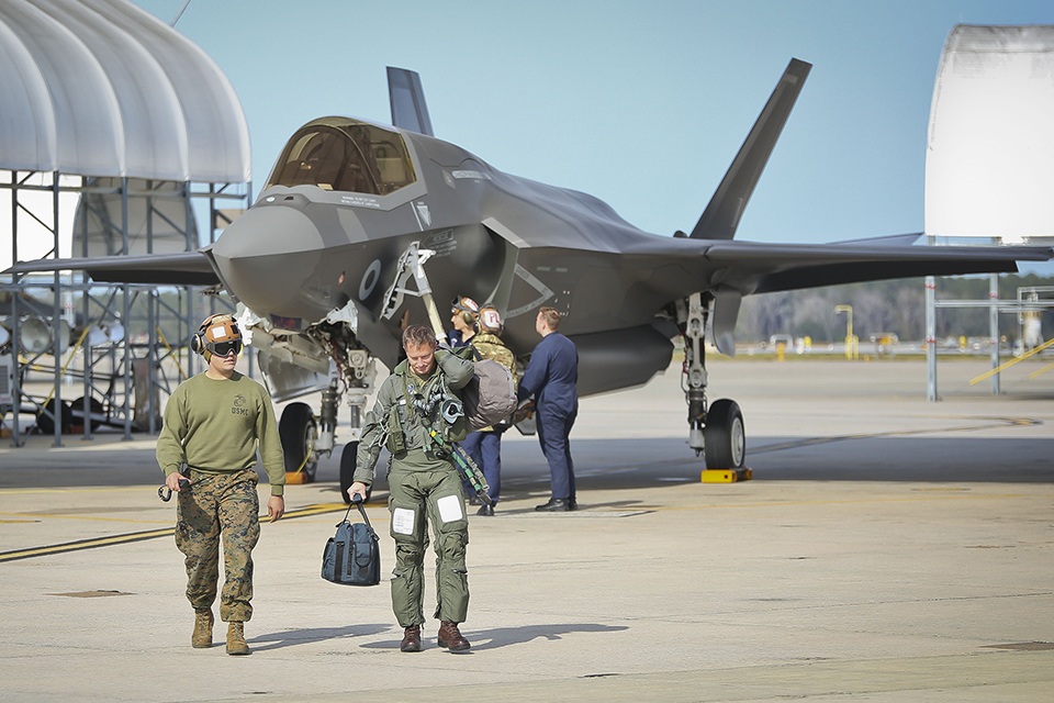 The UK has taken delivery of its 14th F-35B Lightning II which flew into Beaufort, South Carolina last week. Crown copyright.