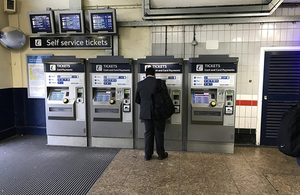 Ticket machines.