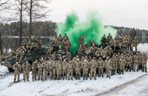 The Light Dragoons are part of the US-led eFP battlegroup in Poland. Crown copyright.