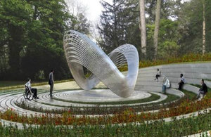 Image of the winning design for the memorial entitled 'Infinite Wave'