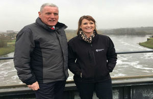 Vernon Coaker MP and Louise Cresswell, Area Director at Colwick Sluices