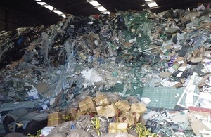 Image shows waste on site at Washington site