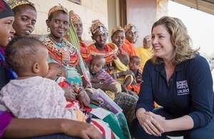 Penny Mordaunt visiting a UNICEF supported clinic in drought-affected Northern Kenya. Picture: Anna Dubuis/DFID