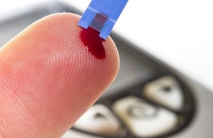 Photo of finger blood test
