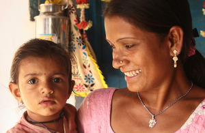 Bhina pictured with her two-year-old son, Vijay. Picture: Jyoti Patil