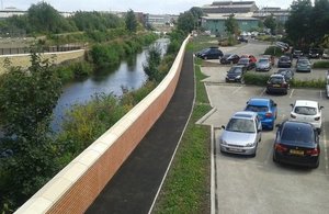 Photo of the Sheffield flood scheme