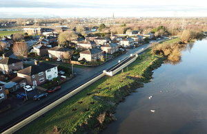 Photo of the Warrington flood defence scheme
