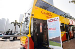 Mr Baker with the new generation Enviro 500 model Euro V bus.