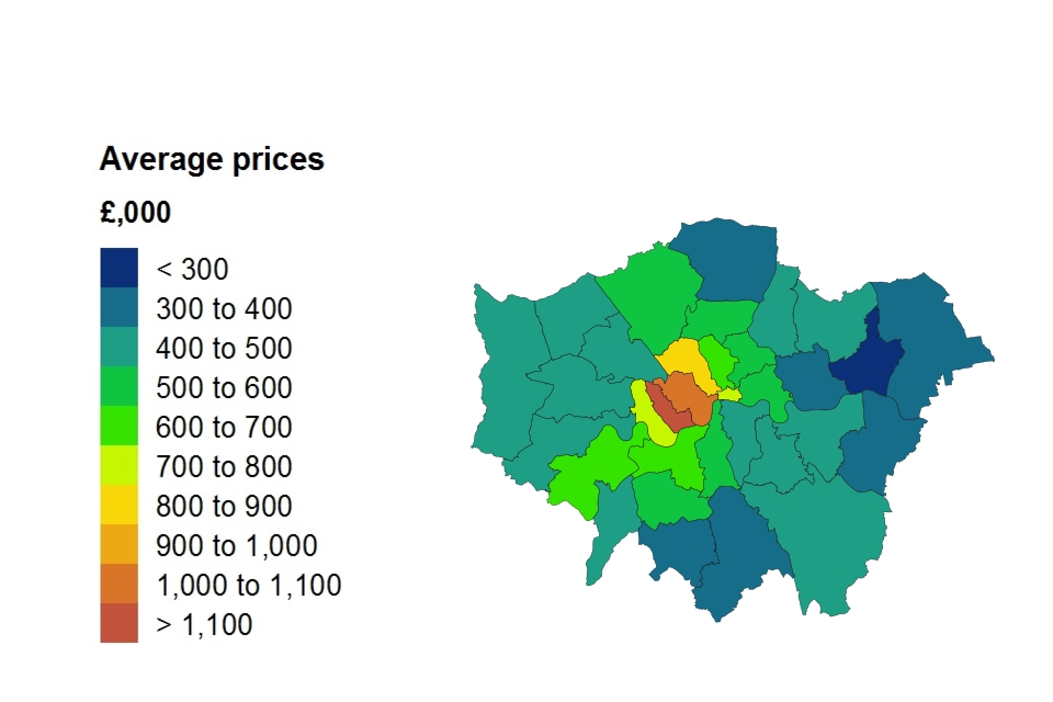 Average price by London borough