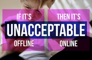 Unacceptable offline, unacceptable online graphic