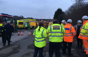 Multiple organisations attended the scene to deal with effects of cyanide leak