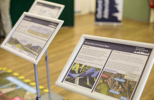 Information boards showing the scheme