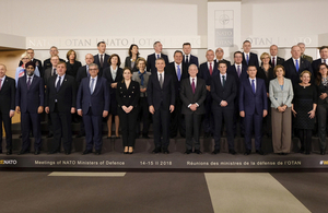 Defence Secretary Gavin Williamson met counterparts at a meeting of NATO Defence Ministers in Brussels. Crown copyright.