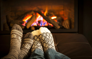 feet near warm fire